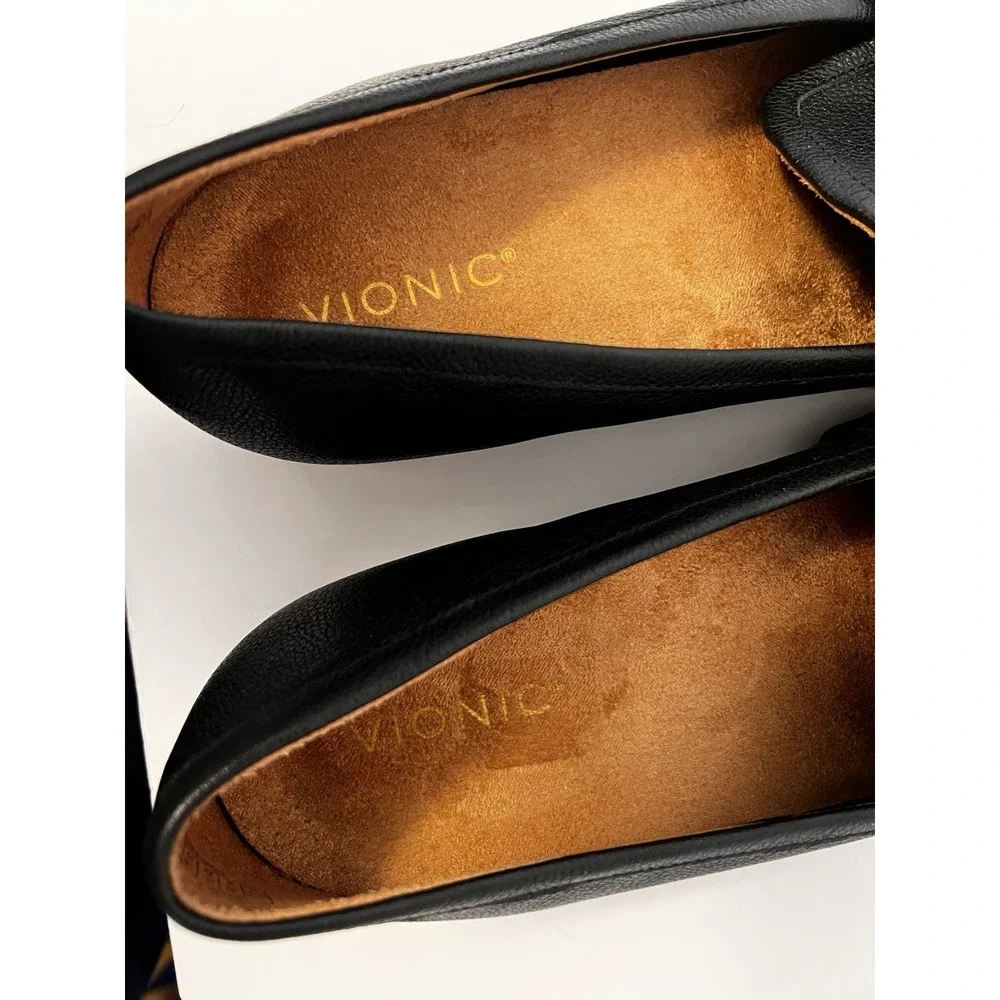 VIONIC Men's Size 11 Shoes Loafers Slip Ons SELLAH II Black EU 42 Leather